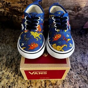 Vans Kids Blue Dinosaur Shoes